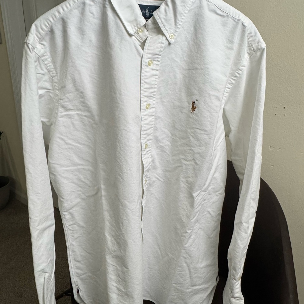 Polo by Ralph Lauren Men's Classic White Button Down Shirt
